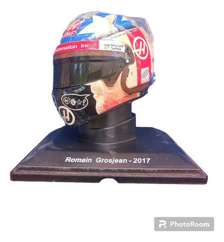Cascos Formula 1 Romain Grosjean Con Detalles Sin Revista