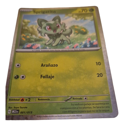 Sprigatito Holo Rare Pokémon Tcg Original+10 Cartas