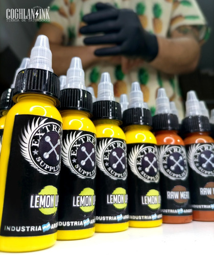 Imagen 4 de 7 de Tinta Tattoo Extreme Lemon Up X 1oz Tatuajes Tatuar