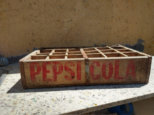 Antiguo Cajon De Madera De Pepsi-cola,años 70¨´s