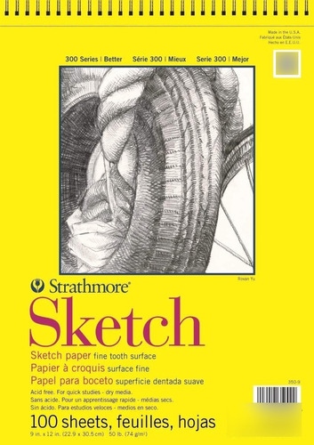 Cuaderno Strathmore Sketch Boceto 100h 23x30cm 74grs