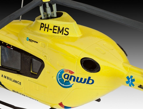 Helicóptero Airbus Ec135 Anwb 1/72 Model Kit Revell
