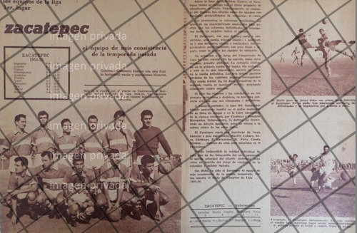 Afiche Retro Club De Futbol Zacatepec 1955