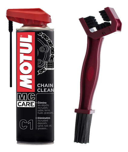 Motul C1 Chain Clean 400ml + 1 Escova Limpeza Corrente