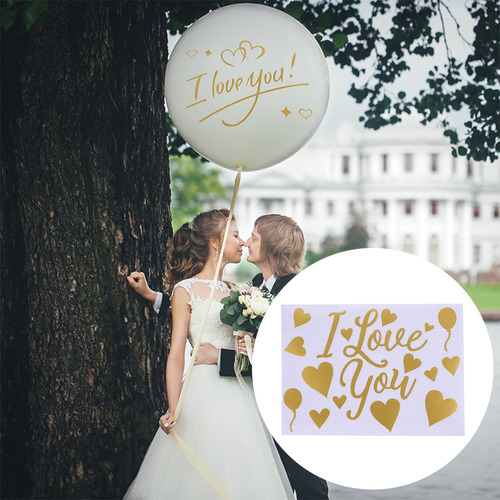 Pegatinas Para Bodas Y Parejas En Forma De Globo, 6 Unidades