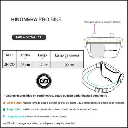 Imagen 8 de 8 de Riñonera Sportpark Pro-bike Para Bicicleta