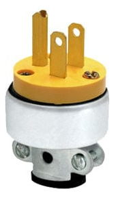 Enchufe Macho Amarillo 2 Patas Más Tierra Pack 12 Pcs