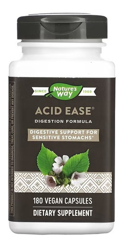 Nature's Way Acid Ease Digestion Formula Enzimas X 180 Cáps