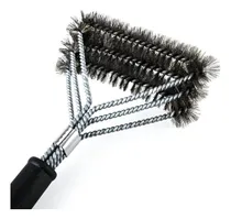 Comprar Cepillo Para Parrillas 3 Cabezales De Acero Inoxidable