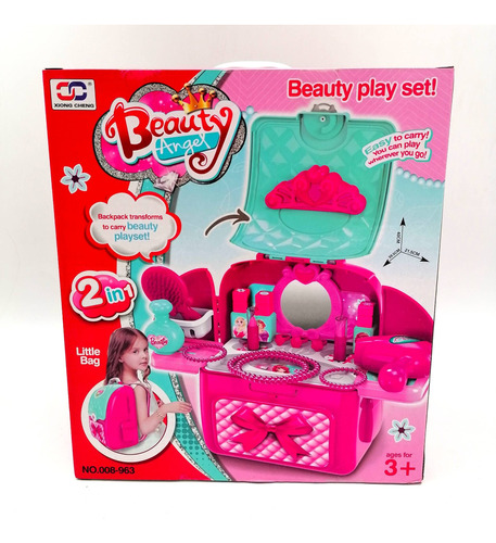 Set Tocador Maquillaje Infantil Maleta Armable Accesorios