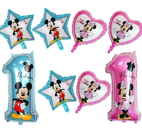 Mickey Y Minnie Globos Set X 3 Unidades***