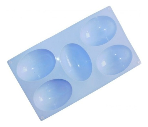 Molde De Silicona Para 5 Huevos De Pascua 10 X 7 X 3,5 Cm  