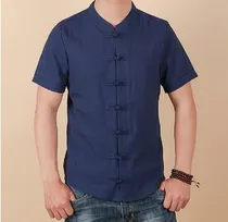 Comprar Camisas Hombre Cuello Mao Boton Chino Corte Ajustado