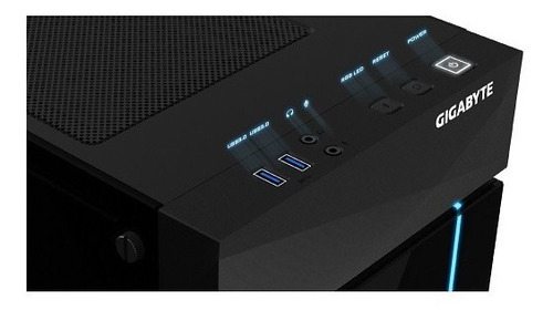 Gabinete Gamer Gigabyte Rgb C200 Vidrio Templado Ctman Color Negro