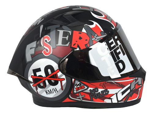 Casco Integral Ich 503 Ed Special Norules Ngrmat Rj Visor Sl