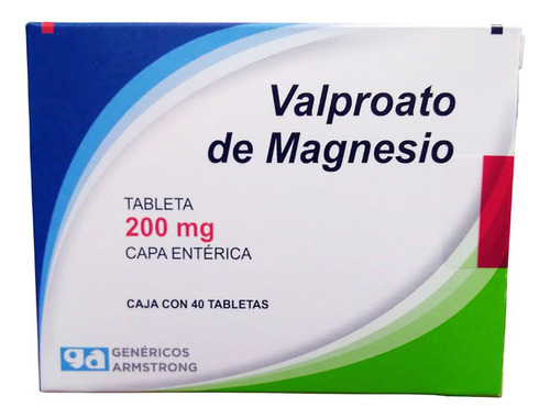 Valproato De Magnesio 200 Mg Caja Con 40 Tabletas.