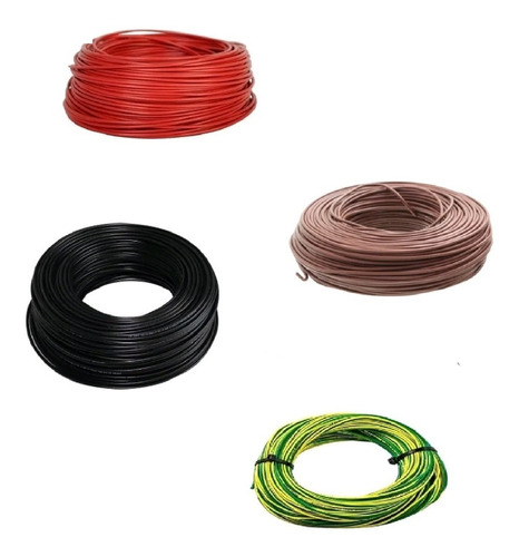 Kit Cable Unipolar 6mm Rojo + V. A+ Negro+ Marron  X100mts