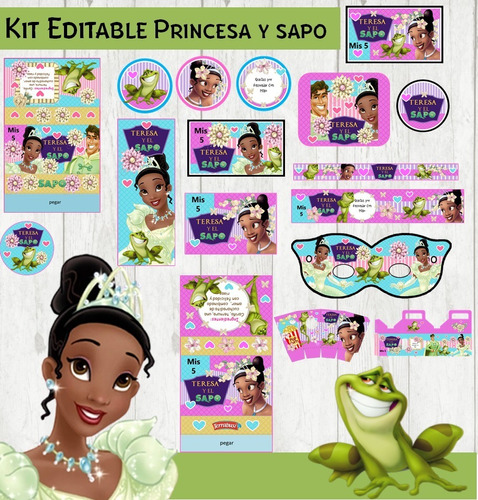 Kit Imprimible La Princesa Y El Sapo Candy Bar Editable | MercadoLibre