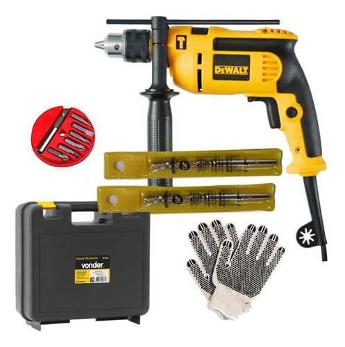 Furadeira De Impacto Dewalt 710w Dwd502 Com Acessórios 110v