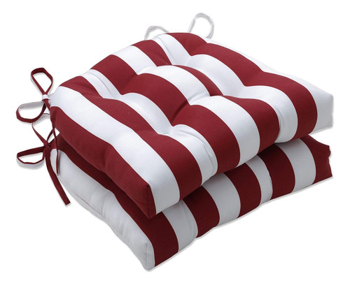 Cojín Para Silla Pillow Perfect Stripe Con Lazos, Capitoné,