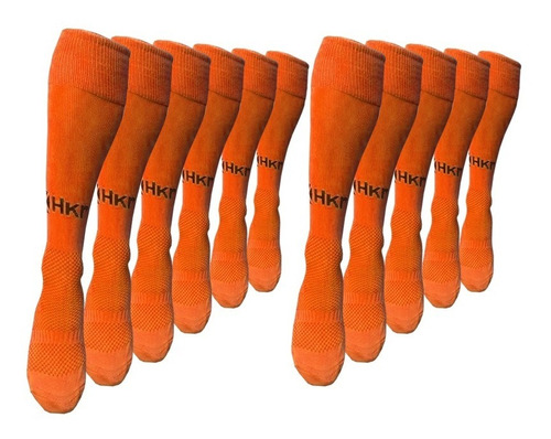 Medias Hkr Premier Hockey Futbol Rugby ( S M L) Naranja X12