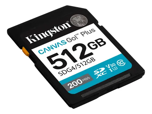 Tarjeta de memoria Kingston SDG4/512GB Canvas Go Plus 512GB