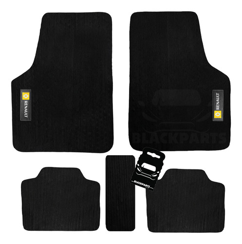 Tapete De Borracha Personalizado Renault Sport Luxo Preto