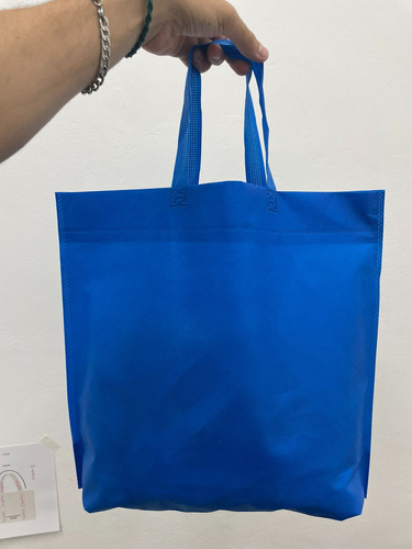 10 Bolsas De Friselina 45x40x10 - Medianas - Ecológicas Azul