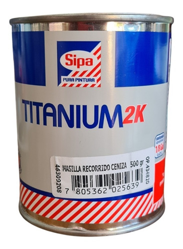 Masilla Recorrido Titanium 2k Ceniza 500 Gr | Automotriz