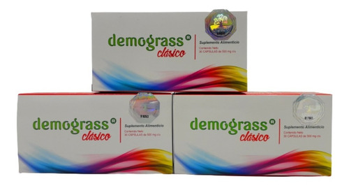 Demograss Clasico 30 Caps De 500mg C/u (3 Cajas) Envio Hoy