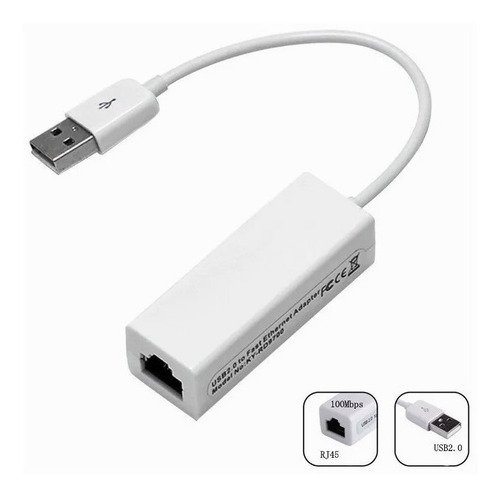Adaptador Usb Ethernet Red Lan Ethernet Rj45 A Usb 2.0 Full