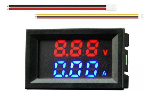 4 Mini Multímetro Digital Dc, Painel De Vermelho Azul