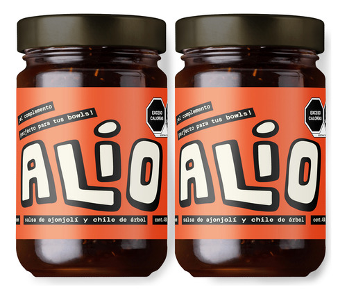 Alio salsa de ajonjolí y chile de árbol 430gr x2 frascos