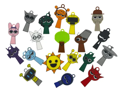 Sprunkis Incredibox Llaveros X20 Unidades + 1 Nombre