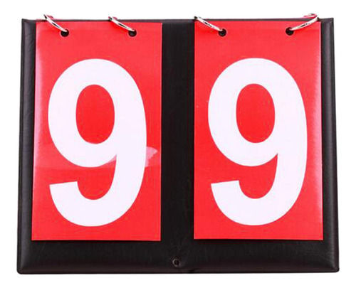 3 Marcador De Mesa Flip Score Keeper Para Baloncesto, Rojo