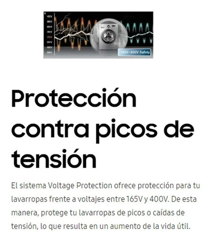 Imagen 7 de 10 de Lavarropas Automático Frontal Samsung Ww65m0nhuu 6,5k Silver