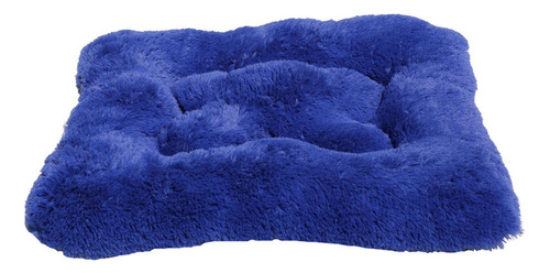 Cama Para Perro Mini Tapete Antiestres Comodo Relleno Suave Color Azul