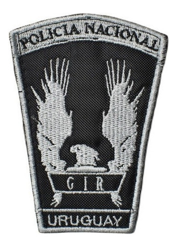 Parche Bordado Con Velcro Gir Policia Distintivo