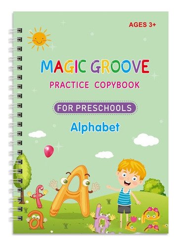 - Conjunto De 2 Cadernos De Caligrafia Magic Copy Book Para