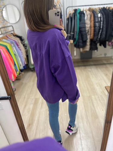 Campera Oversize Camisaco Gabardina Mujer The Big Shop