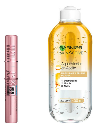 Maybelline & Garnier: Sky High Wtp + Agua Micelar Bifasica