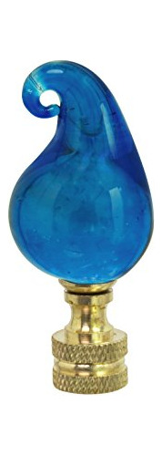 Lámpara Aspen Creative 24016 De Vidrio Azul Con Acabado En L