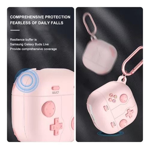 Funda Para Samsung Galaxy Buds 2 Pro Y Buds Fe Y Buds Live Y Buds Pro Y Buds 2 Case Uso Rudo Carcasa Con Llavero Soporte De Carga Inalámbrica