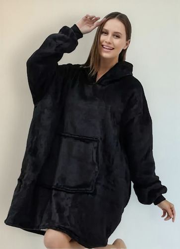 Maxi Poleron Con Chiporro Manta Invierno Niños Adultos