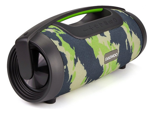 Caixa De Som Bluetooth Boombox 100w Camuflado Dw242 Daewoo Cor Verde 110V/220V