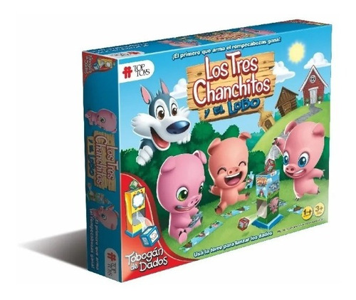 Juego Los Tres Chanchitos Y El Lobo Tobogan Dados Top Toys