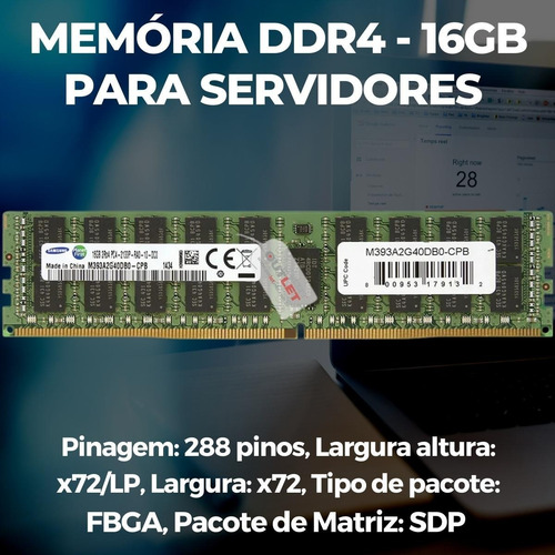 Memória16gb 2rx4 Pc4 2133p Pc4 17000r Ddr4 Registrado Server
