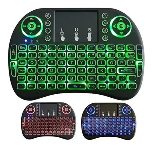 Mini Teclado Led Touchpad Sem Fio Wireless Tv Pc Ro-02695