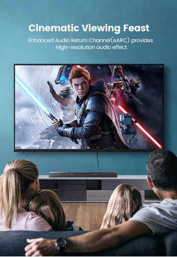 Cable Hdmi 2.1 2 Metros Premium Gamer 4k Hdr Earc 8k Hokobox