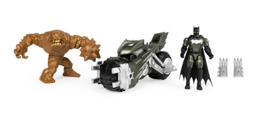 Pack Moto Batman Vs Clayface Y Batcycle Muñecos Juguetes